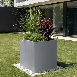IDEALIST Lite Square Box Contemporary Light Concrete Planter