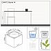 LECHUZA CANTO Stone Square Poly Resin Indoor Self-watering Planter