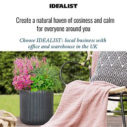 IDEALIST Lite Ribbed Round Outdoor Planter