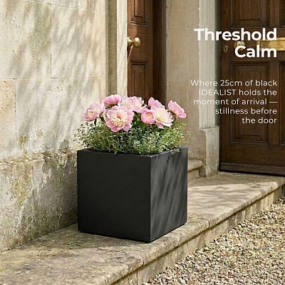 IDEALIST Lite Square Box Contemporary Light Concrete Planter