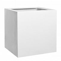 Fiberstone Glossy White Block S H30 L30 W30 cm Planter by Idealist Pre...