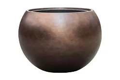 Metallic Couple Round Indoor Planter