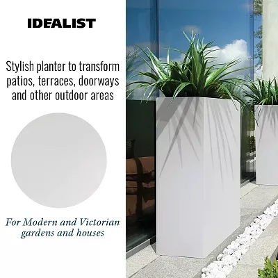 IDEALIST Lite Narrow Contemporary Light Concrete Trough Planter