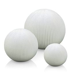 Set of IDEALIST Lite Vertical Ribbed Outdoor Garden Decorative Balls