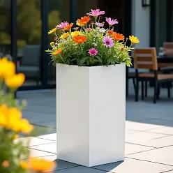IDEALIST Lite Tall Square Contemporary Light Concrete Planter
