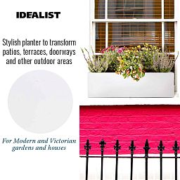 IDEALIST Lite Window Box Light Concrete Planter