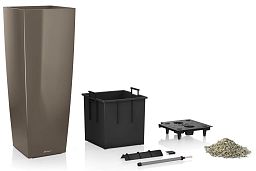 LECHUZA CUBICO ALTO Square Tall Poly Resin Self-watering Planter