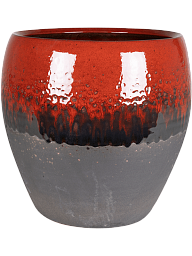 Amora Couple Glazed Clay Round Planter