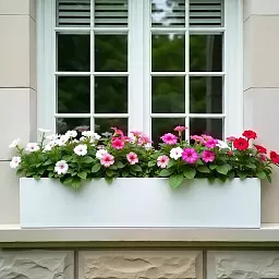 IDEALIST Lite Window Box Light Concrete Planter