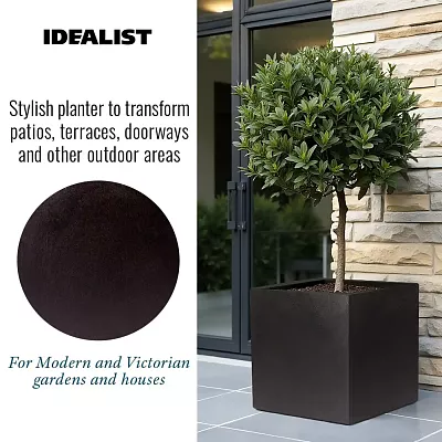IDEALIST Lite Square Box Contemporary Light Concrete Planter