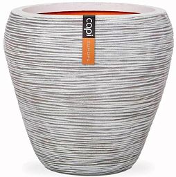 Round Resin Ribbed Planter by Cadix Capi Tutch Vase