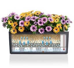 LECHUZA BALCONERA Cottage Trough Poly Resin Self-watering Planter