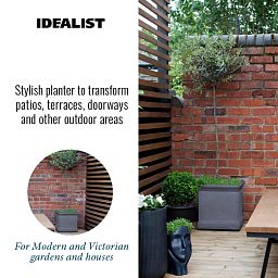 IDEALIST Lite Victorian Box Square Light Stone Outdoor Planter