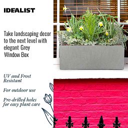 IDEALIST Lite Window Box Light Concrete Planter