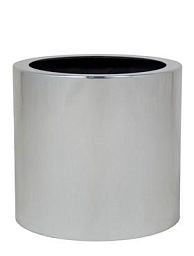 President Topper Round Aluminium polished Indoor Planter