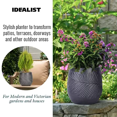 IDEALIST Lite Leaf Embossed Egg Planter