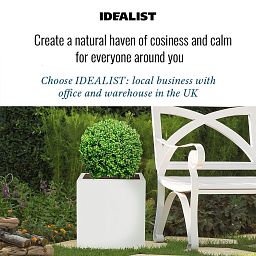 IDEALIST Lite Square Box Contemporary Light Concrete Planter