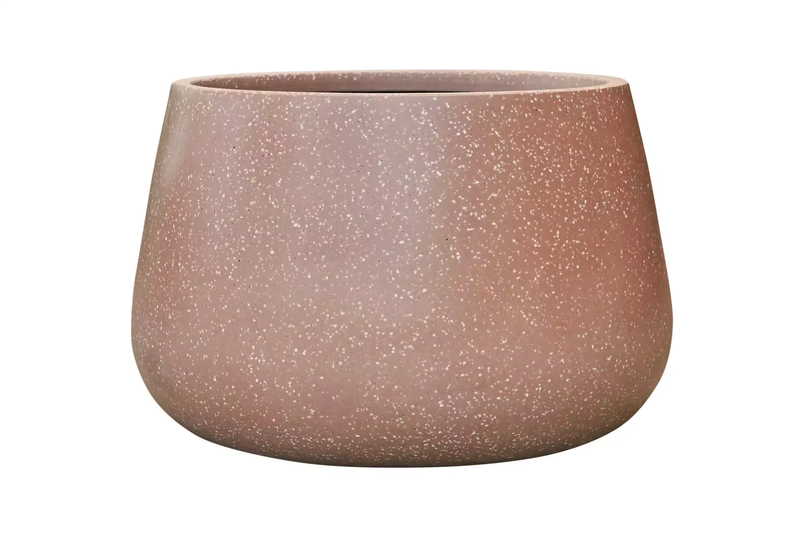 Terrazzo Fiberstone Planter | Low Indoor and Outdoor Plant Pot