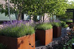 Andes Cube Corten Steel Outdoor Planter