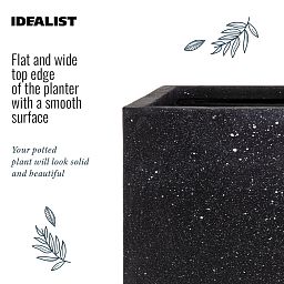 IDEALIST Lite Window Box Light Concrete Planter