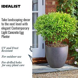 IDEALIST Lite Contemporary Light Concrete Egg Planter