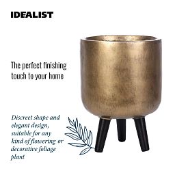 IDEALIST Lite Round Planter on Legs, Round Pot Plant Stand Indoor