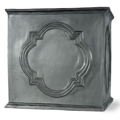 Hampton Tank Fiberglass Square Faux Lead Planter Pot In/Out