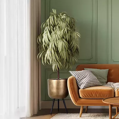 IDEALIST Lite Round Planter on Legs, Round Pot Plant Stand Indoor