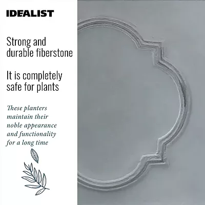 IDEALIST Windsor Light Stone Square Garden Planter
