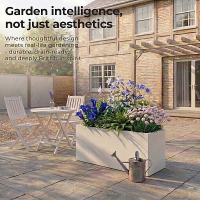IDEALIST Lite Contemporary Light Concrete High Trough Planter