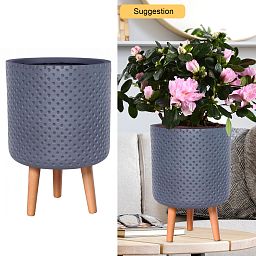 IDEALIST Lite Dotted Style Planter on Legs, Round Plant Pot Indoor