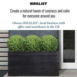 IDEALIST Lite Ribbed Light Concrete Trough Planter