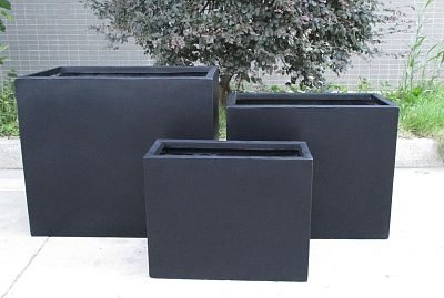 IDEALIST Lite Contemporary Light Concrete Trough Planter