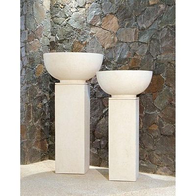 POLYSTONE STYLE Planting Column Tall Polystone Planter