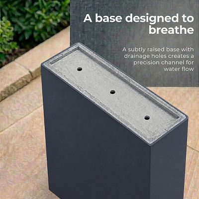 IDEALIST Lite Narrow Contemporary Light Concrete Trough Planter