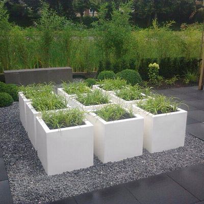 PURE Cube Outdoor Fiberglass Planter