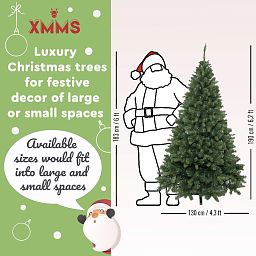 XMMS Birmingham Artificial Christmas Tree with Tree Skirt & Cotton Gloves Mixed Pine and Fir Green N
