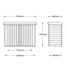 Installed Outdoor Pressure Treated Wooden Overlap Pent Outdoor Store by Forest Garden