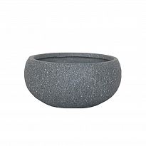 IDEALIST Lite Textured Grey Concrete Effect Garden Bowl Planter, Outdo...