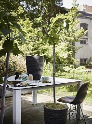 Round Resin Row Planter by Cadix Capi Tutch Vase Elegance Low