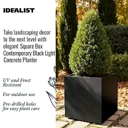IDEALIST Lite Square Box Contemporary Light Concrete Planter