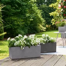 LECHUZA BALCONERA Stone Trough Poly Resin Self-watering Planter