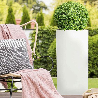 IDEALIST Lite Tall Square Contemporary Light Concrete Planter