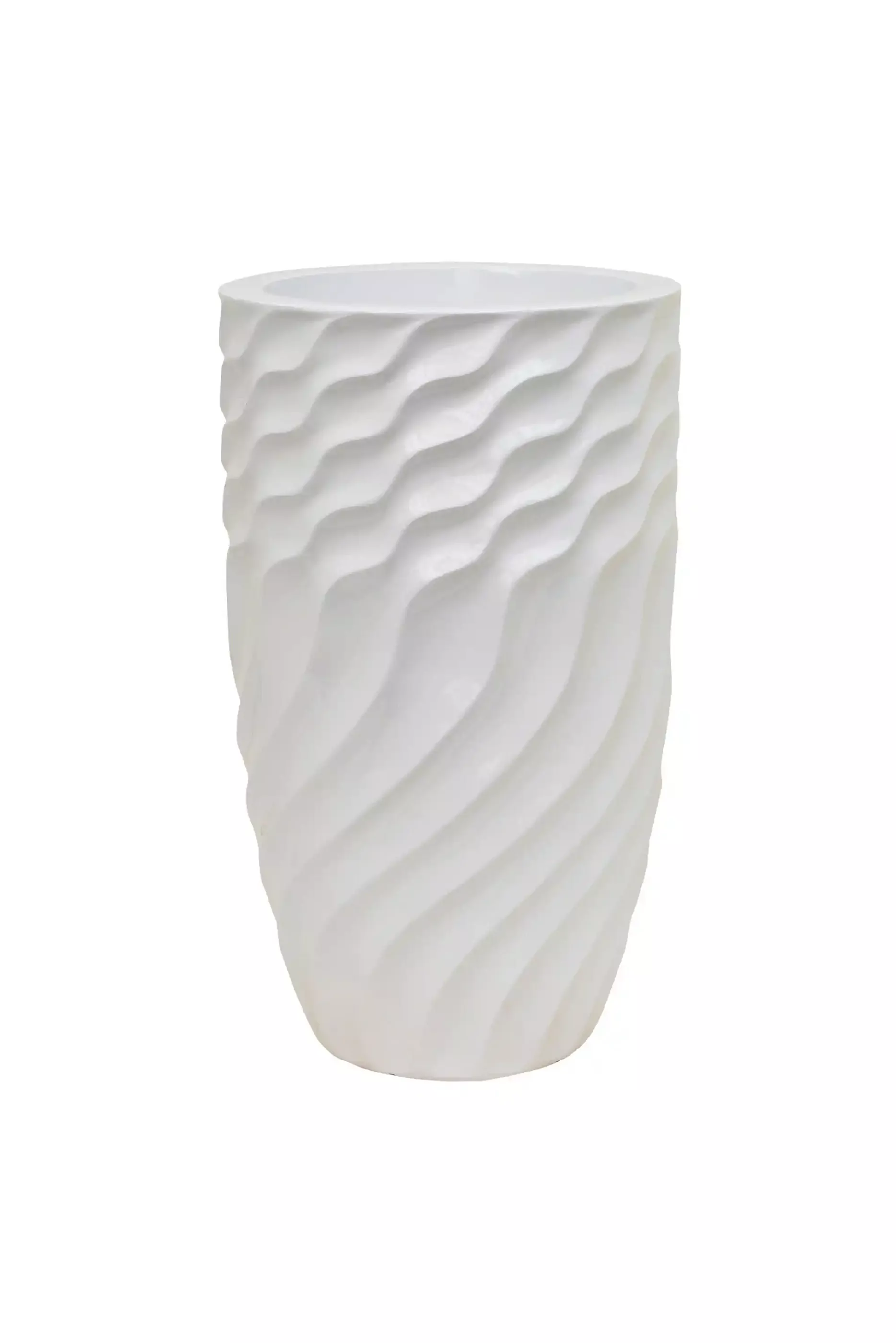 Luxe Lite Glossy Breaker Tall Indoor Planter