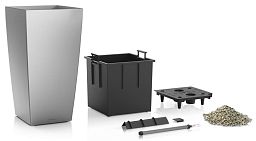 LECHUZA CUBICO Square Tall Poly Resin Self-watering Planter