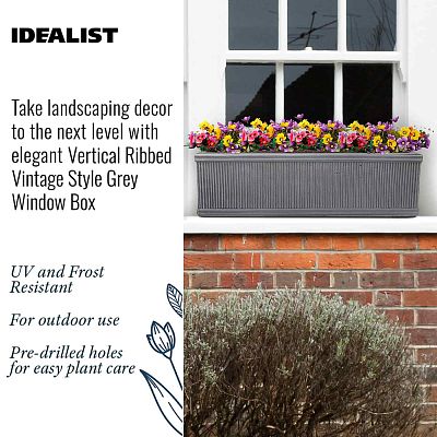 IDEALIST Lite Vertical Ribbed Vintage Style Window Box