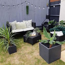 IDEALIST Lite Square Box Contemporary Light Concrete Planter