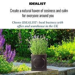 IDEALIST Lite Faux Lead Chelsea Box Square Light Concrete Planter