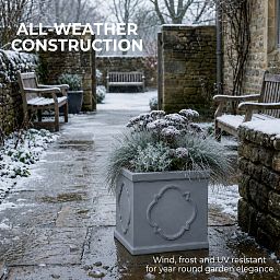 IDEALIST Windsor Light Stone Square Garden Planter