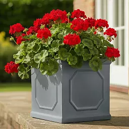 IDEALIST Lite Faux Lead Chelsea Box Square Light Concrete Planter